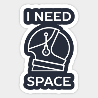 Funny Introvert Space Pun T-Shirt Sticker
